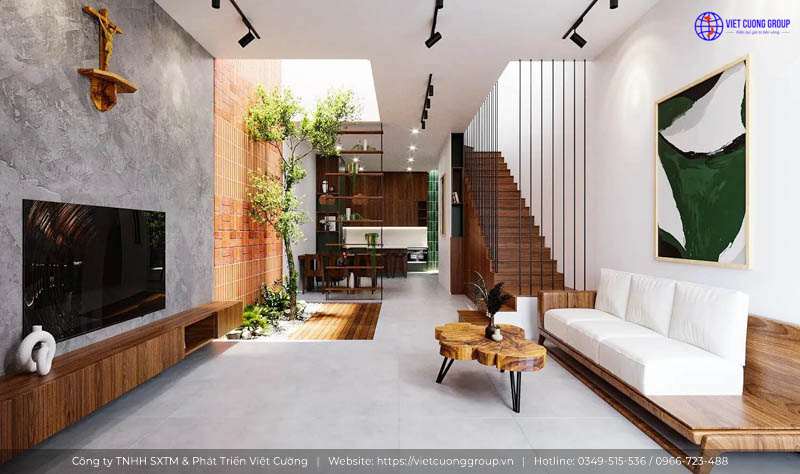 Thiết kế nội thất nhà phố 2 tầng đẹp