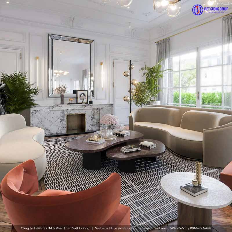 Thiết kế nội thất nhà phố 2 tầng đẹp