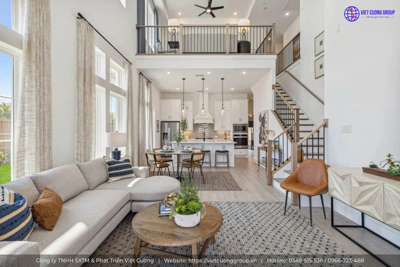Thiết kế nội thất nhà phố 2 tầng đẹp