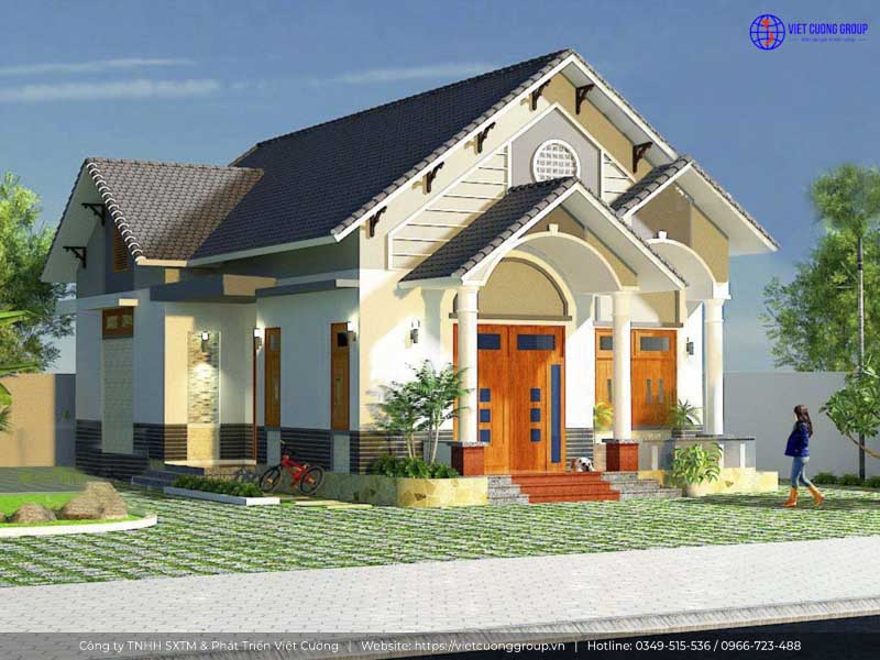 Mẫu thiết kế nhà cấp 3 mái Thái đẹp