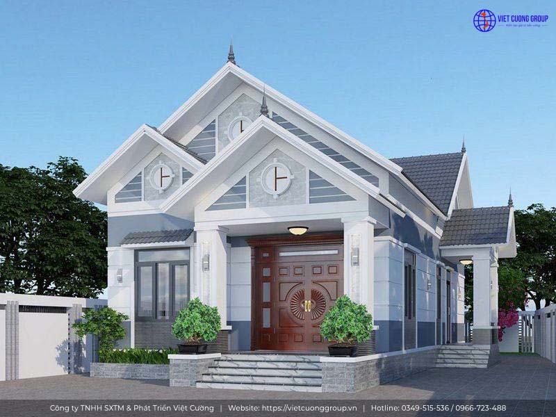 Nhà cấp 4 mái Thái giúp tăng tính thẩm mỹ, mang lại vẻ đẹp thanh thoát, duyên dáng