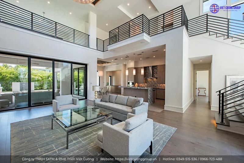 Sử dụng màu trung tính giúp ngôi nhà 2 tầng của bạn trở nên hiện đại và thẩm mỹ hơn