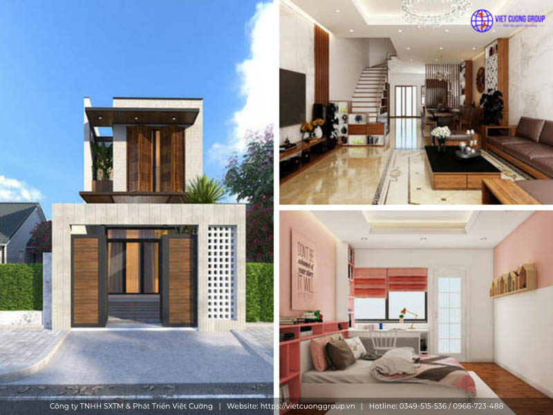 Mẫu Thiết Kế Nội Thất Nhà Phố Hiện Đại 2 Tầng Đẹp & Tiện Nghi