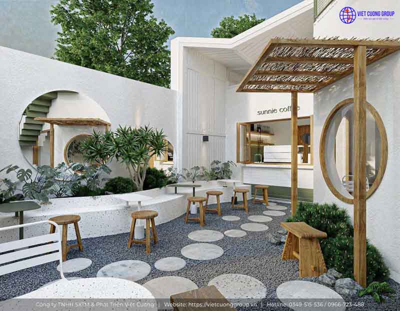 Thiết kế quán cafe mini phong cách minimalism