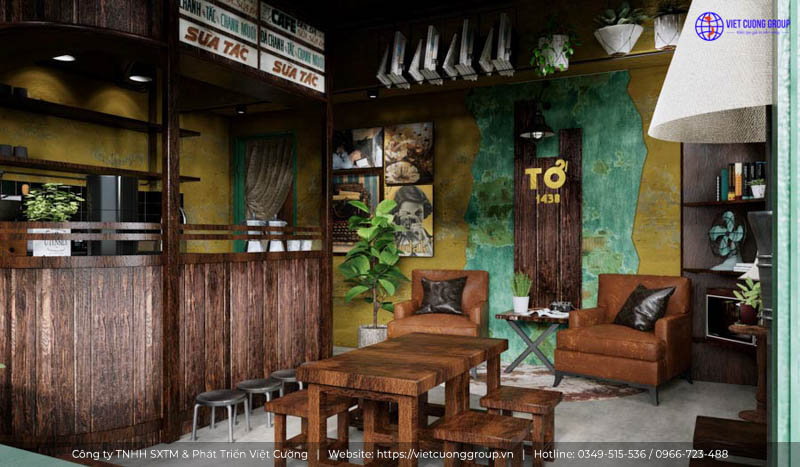 Thiết quán cafe nhỏ bởi Việt Cường dành cho khách hàng tại Quảng Ninh