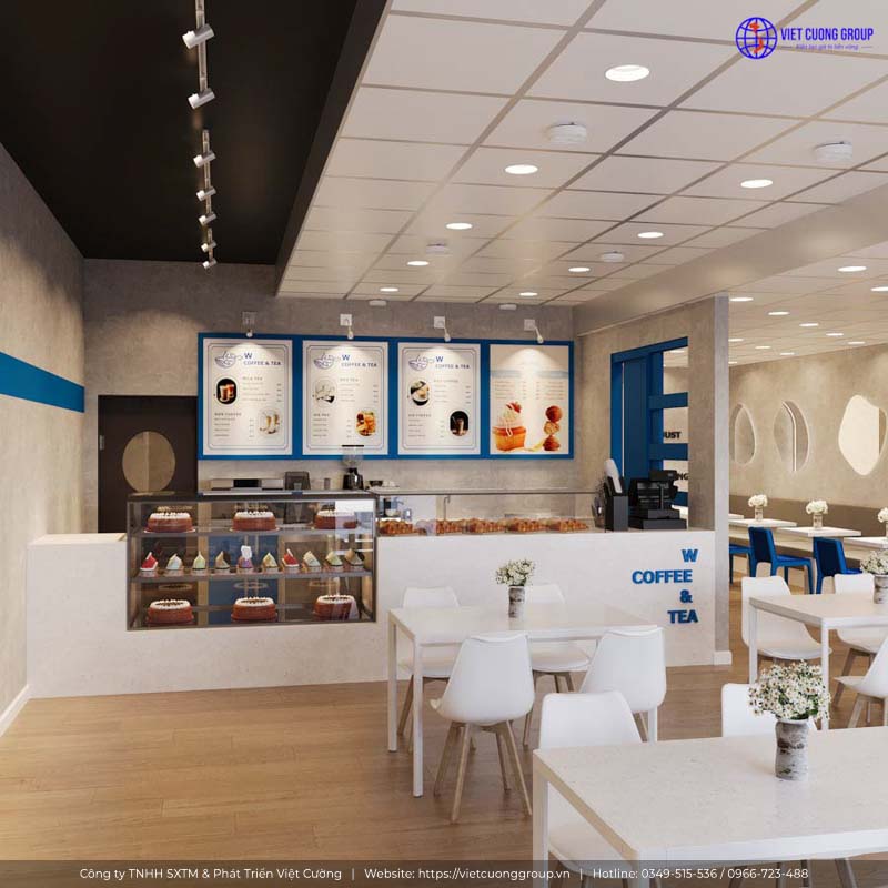 Thiết kế quán cafe nhỏ đẹp và hiện đại